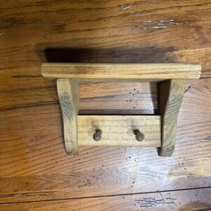 Handmade Wooden Home Decor Wall Shelf Key Rack Hand Towel Rack 8"